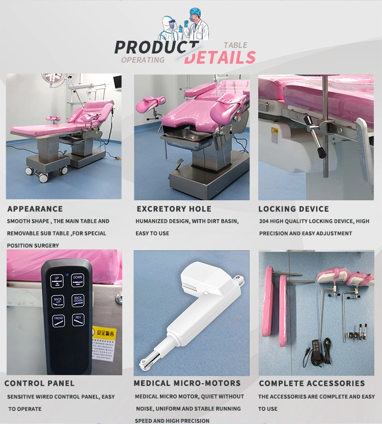 Universal General Portable Manual Electric Medical Ot Hydraulic Obstetric Gynecology Surgery Operating Surgical Table