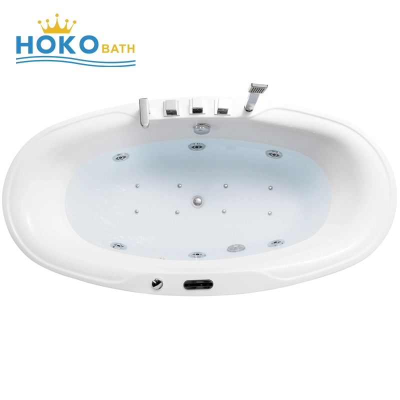 Hoko Hot Sale Freestanding Acrylic Massage Whirlpool SPA Hot Tub Hydro Whirl Pool Jets Massage Bathtubs