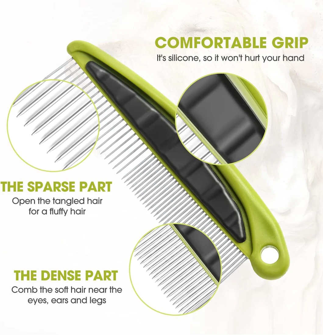 Tysp25-25 3 Pack Pet Comb Grooming Tool for Cats, Dogs and Rabbits