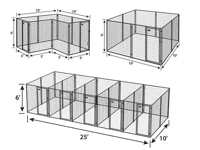 Heavy Duty Modular 6X10 Outside Welded Wire Metal Mesh Extra Large Outdoor House Pet Cage Dog Kennels and Run for Sale