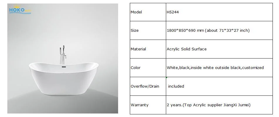 Cupc Acrylic Bathtubs Piave Model Modern Massage Freestanding Bathtub