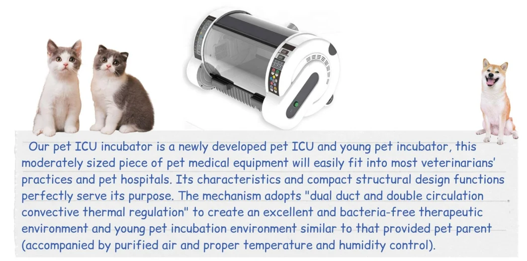 Puppy Incubator ICU for Pet Care and Veterinarian Dog Incubator