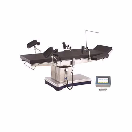 Adjustable Stainless Steel Mobile Hydraulic Surgical Operating Table for Ot Room