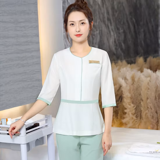 White Doctor Coats Surgery Clothes Nursing Scrubs Coat SPA Uniforms Frosted Uniform Beauty Salon Robe Pet Grooming Work Clothes